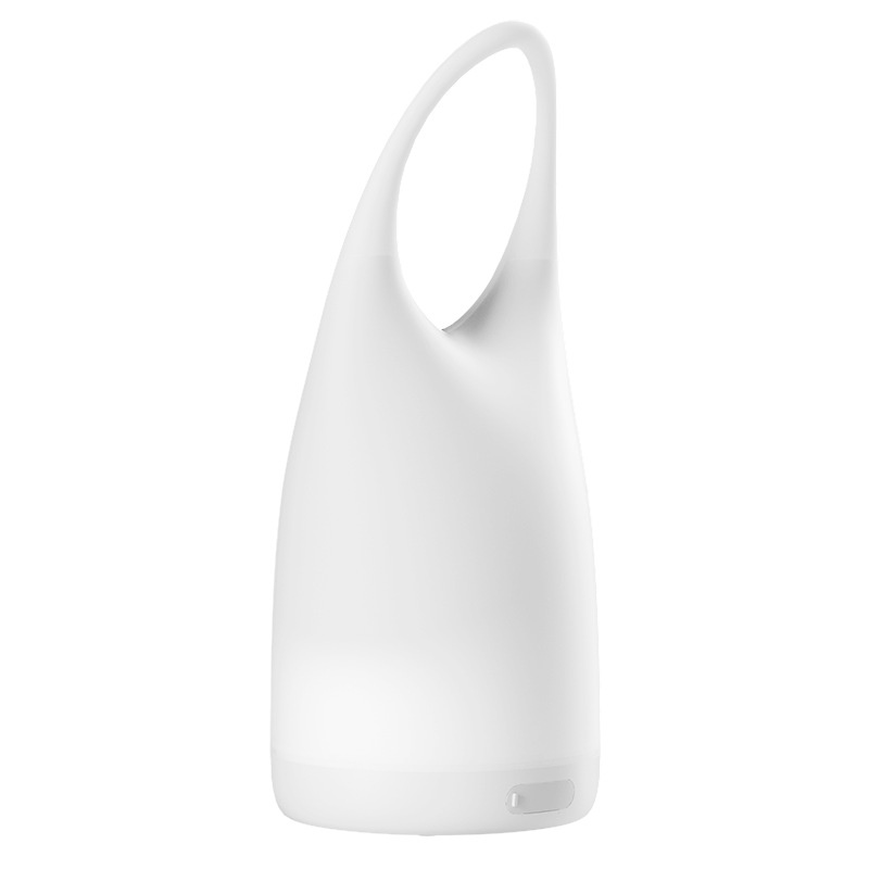 High-End Modern Rechargeable LED Warm White Touch-Type Plastic Portable Bedside Lamp Night Light Moon Atmosphere Mini Bedroom