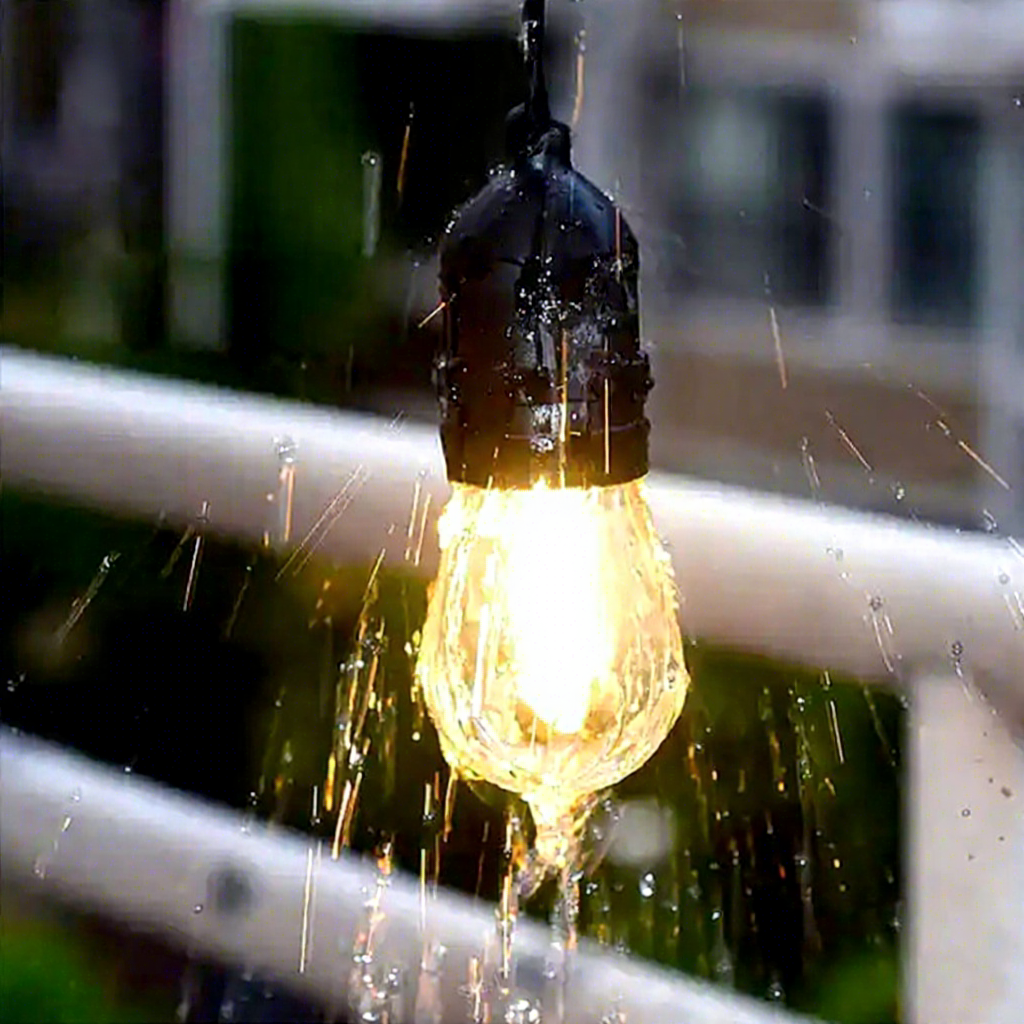 Grade Patio String Lights IP65 Waterproof S14 Dimmable Shatterproof Glass LED Bulbs Garden Party Backyard Cafe Bistro