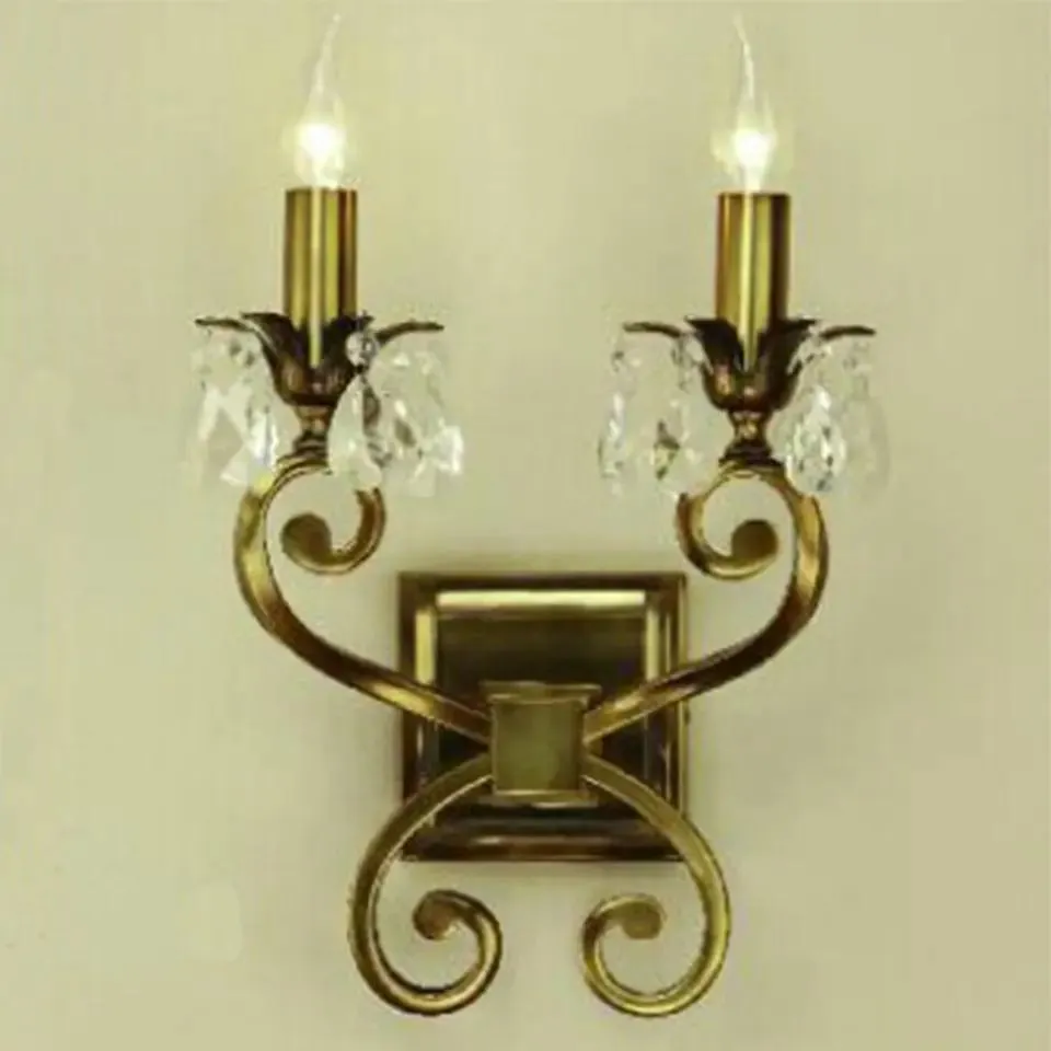 Antique Brass Bedside Wall Lamp LED Vanity Light Detail