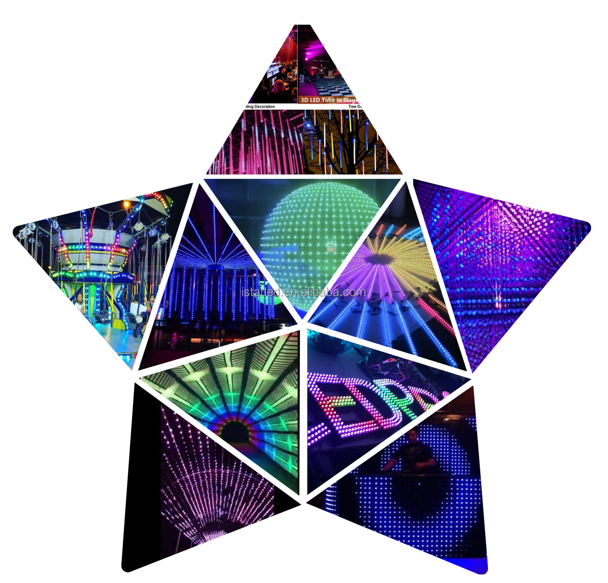Outdoor Christmas Tree Maga Tree WS2811 12V 12MM RGB Bullet Module Node String Led Pixel Light
