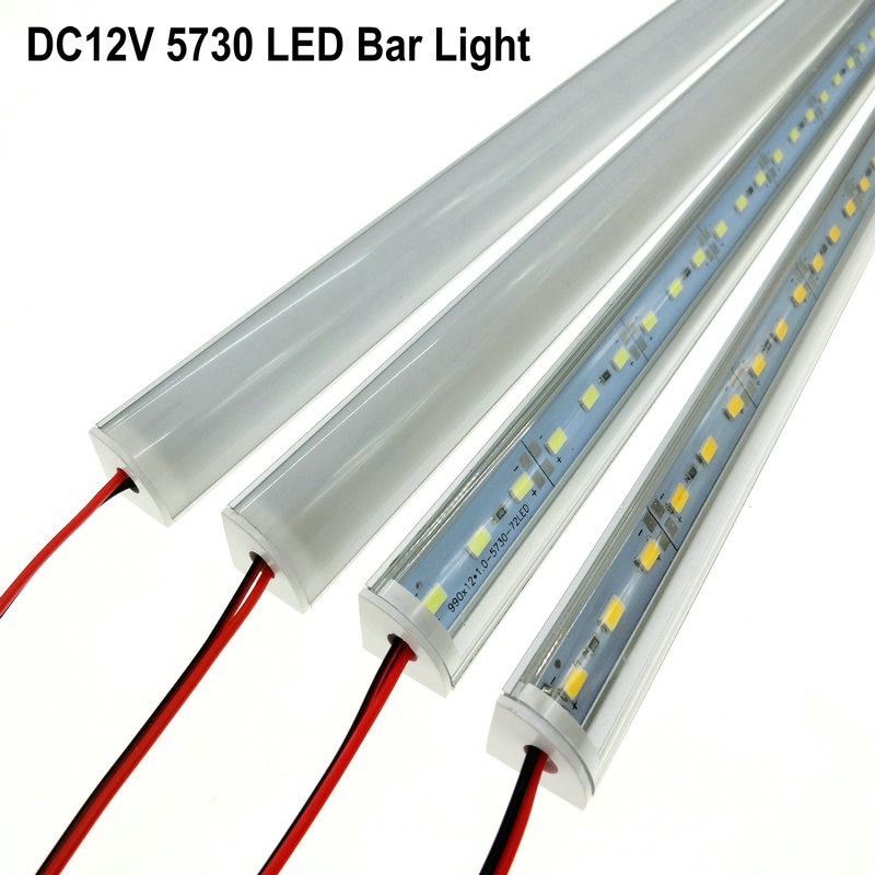 DC12V Wall Corner LED Bar Light 5730 36 LED 50CM V Shape Aluminum Profile 5730 5630 LED Hard Strip Light Cabinet Lamp