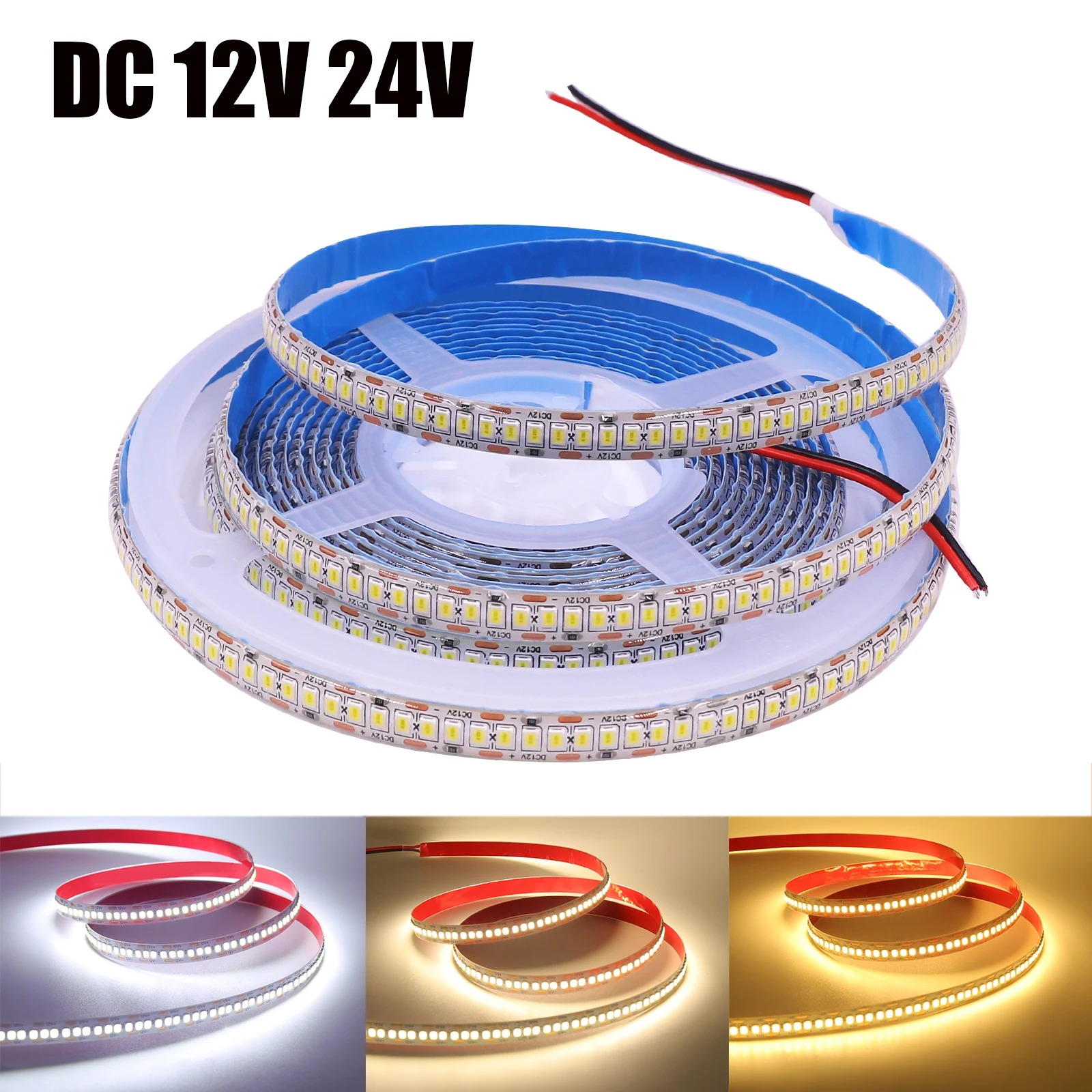 DC12V Led Strip Lights 10mm Width 240LEDS Cuttable Tira De Luz Led Flexible Led Strip Light For Home Decor DIY Lighting