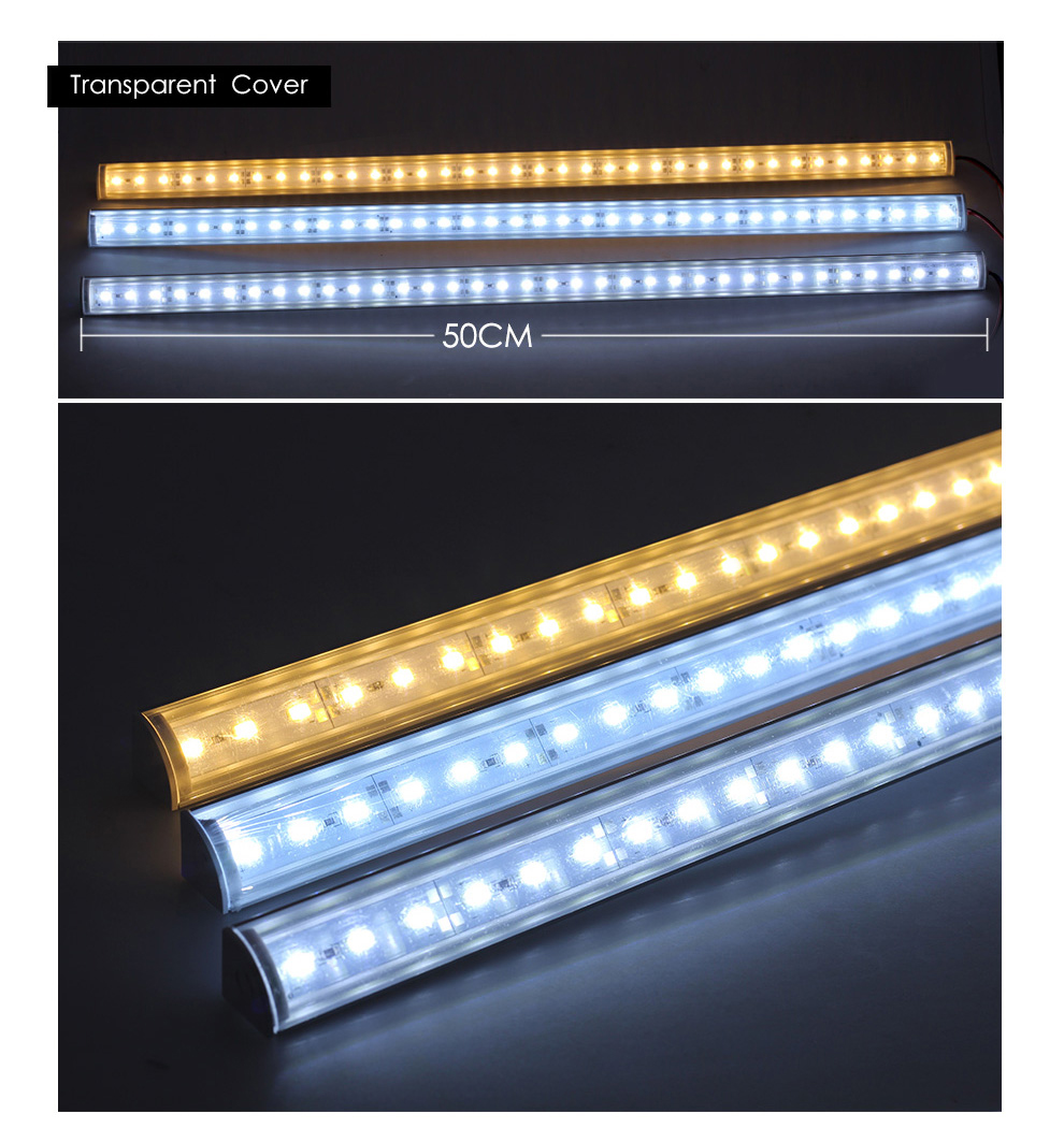 DC12V Wall Corner LED Bar Light 5730 36 LED 50CM V Shape Aluminum Profile 5730 5630 LED Hard Strip Light Cabinet Lamp