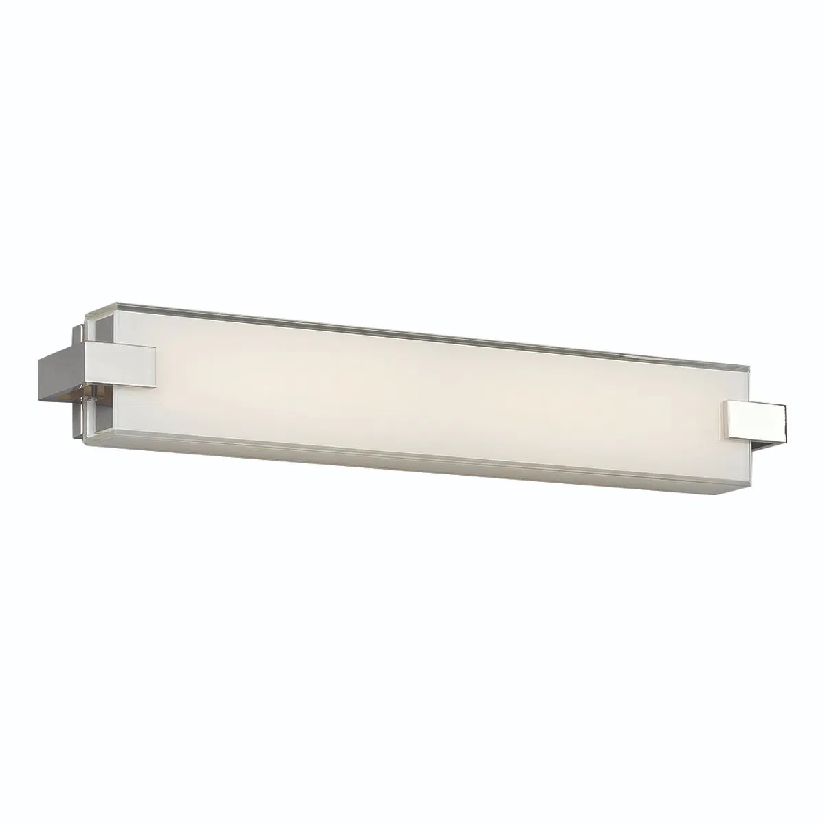 Hospitality Hotel Bathroom LED Vanity Light Rectangular Glass Sconce Over Mirror Hotel Wall Sconces Wholesale