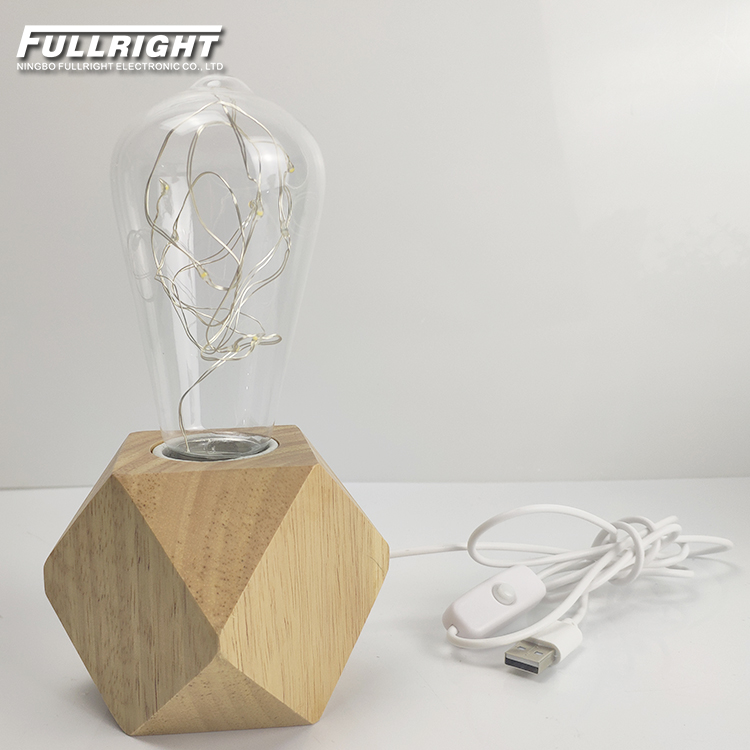 Hot Sell Modern Wooden Bedside Lamp 5V USB Power Touch Control Woods Lamp