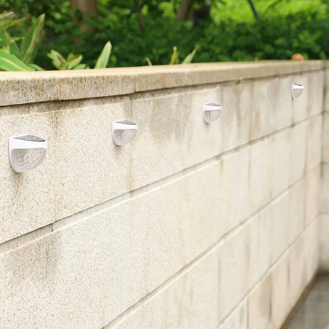 Solar LED Wall Light, Waterproof Outdoor Deck Step Lamp for Garden Fence Yard Decoration