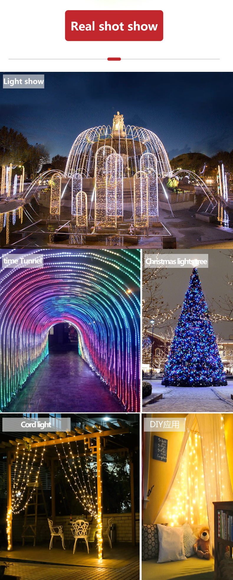 Copper wire decoration led string showcase 8