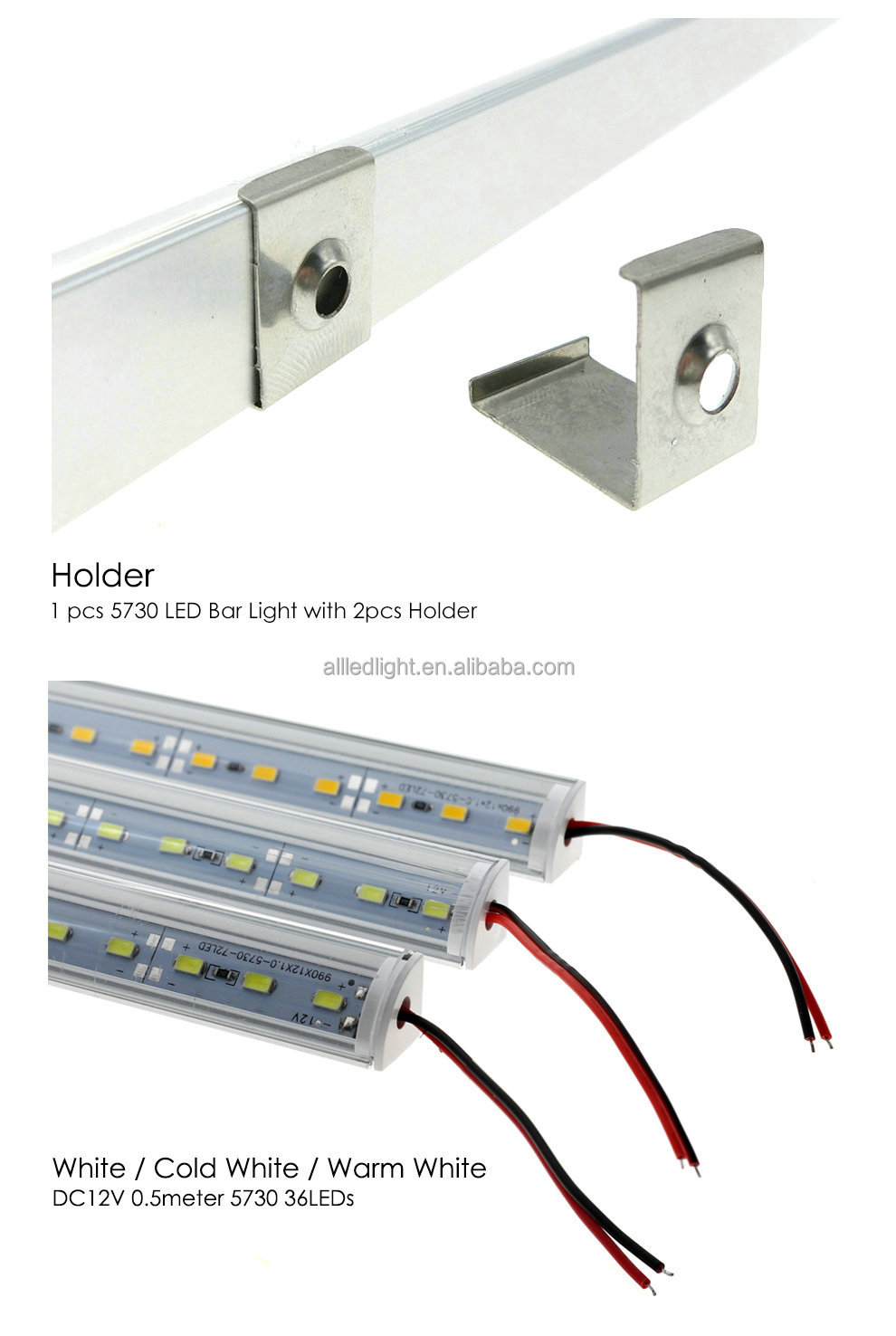 DC12V Wall Corner LED Bar Light 5730 36 LED 50CM V Shape Aluminum Profile 5730 5630 LED Hard Strip Light Cabinet Lamp