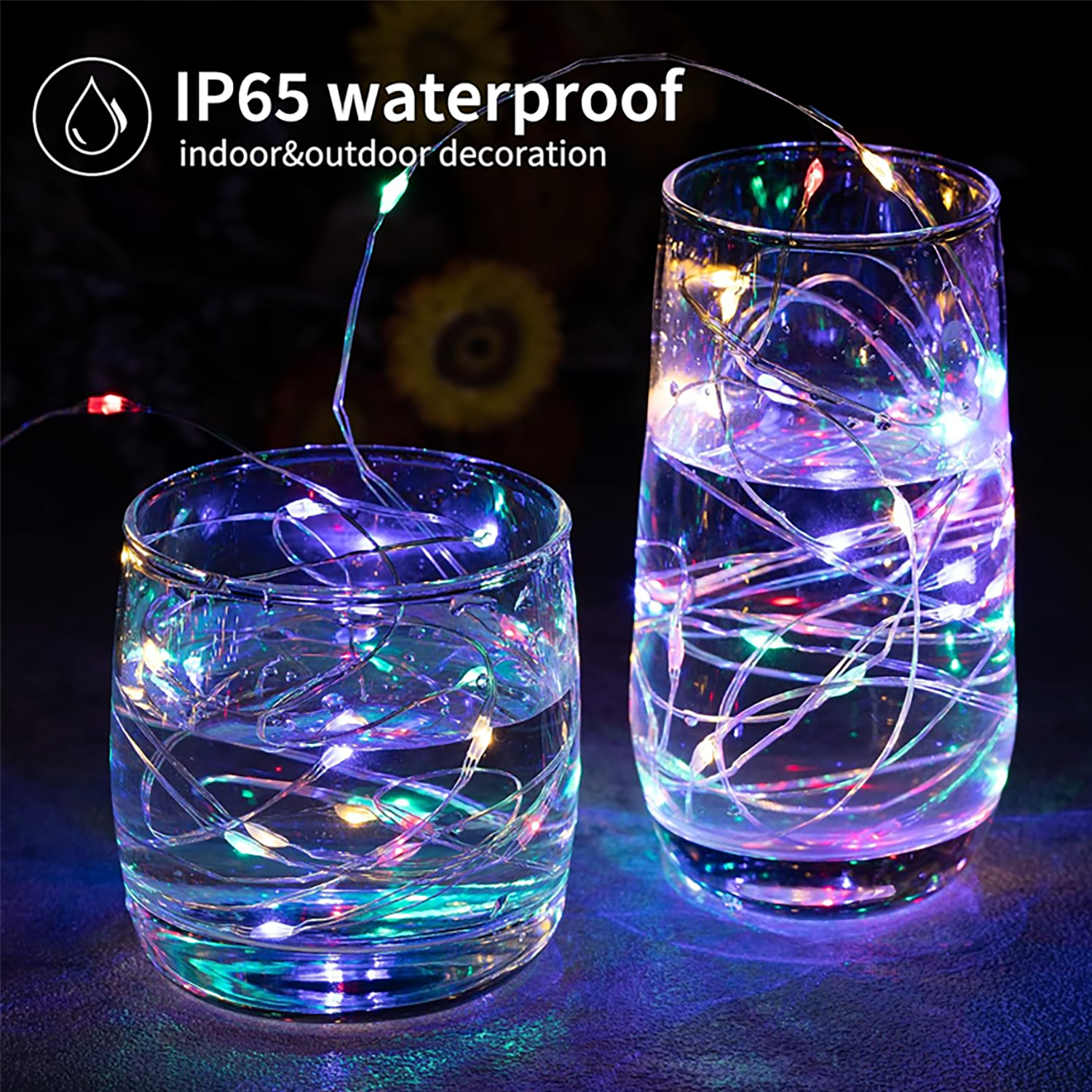 Holiday Party fairy String Lights Ip65 Smart App Remote Control Copper Wire Led fairy Christmas Lights