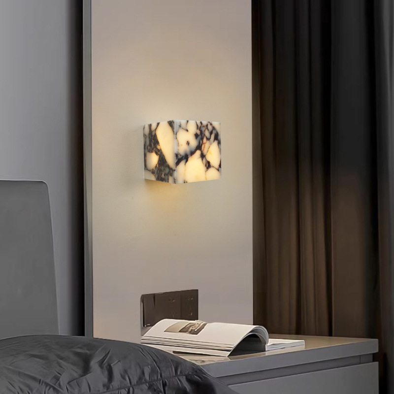 Marble,Onyx,Travertine Irregular Blob Sconce Lamp Interior Decoration Led Living Room Alabaster Hotel Wall Lamp for Home Decor