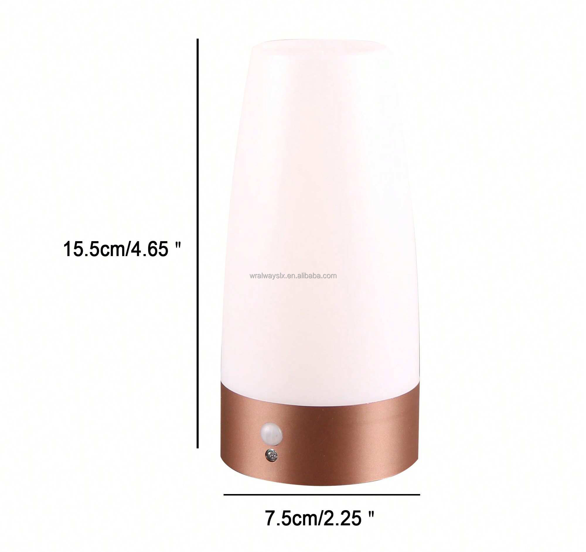 Round Retro LED Night Light with PIR Motion Sensor, Battery(excl.) Powered Bedside Lamp for Home Use in Bedroom Bathroom Hallway