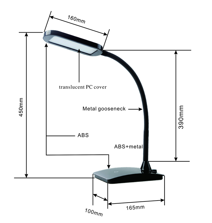 Modern USB Charging LED Table Lamp 2019 Bedside Reading Lamp with Touch Control 3-step Dimmer Energy Saving 2-Year Warranty