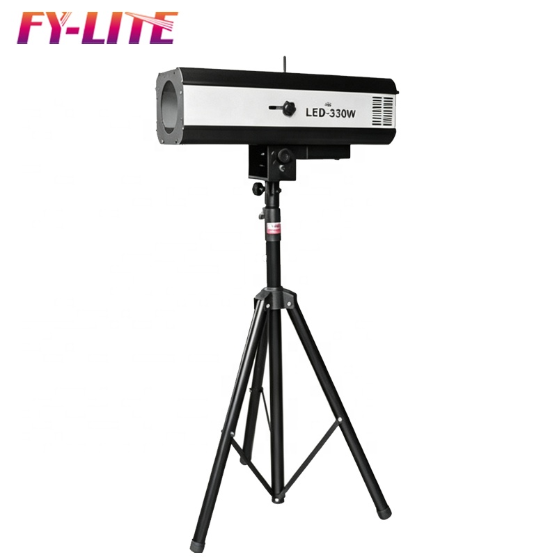 330W LED Follow Spot with Self-contained signal Knob Control,suitable for Use in Entertainment Venues and Wedding Events.