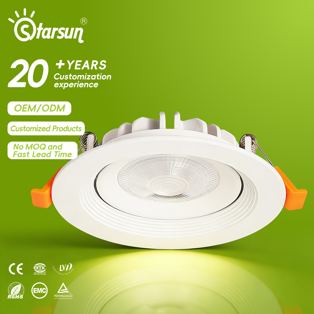 Spotlight Ultra-Thin Adjustable Angle Modern Aluminum LED Recessed Mount Bedroom Warm White