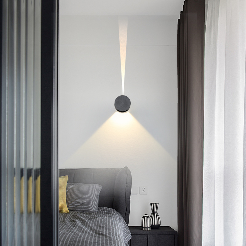 Creative Modern American Energy-Efficient LED Wall Lamp No Color Temperature No Control Mode for Bedroom Bedside Aisle Staircase