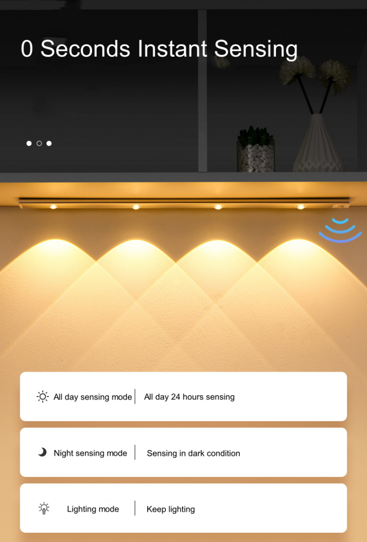 Magnetic Easy Installation Rechargeable Wireless LED Induction Lamp Feature 2