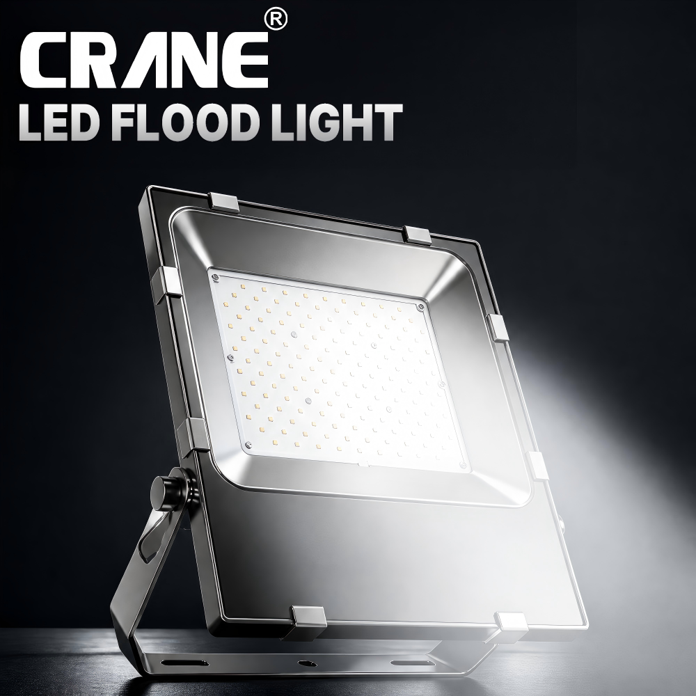 Industrial LED Flood Light 100W 3000K-6500K Selectable High Brightness IP65 5-Year Warranty Adjustable Beam Angle for Warehouse