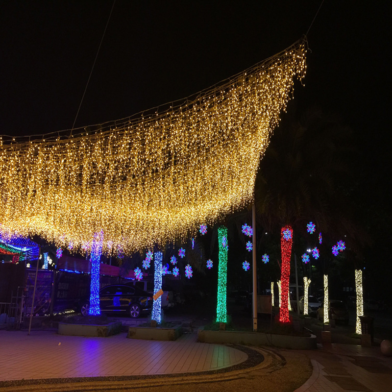 Commercial Street Night View Enhancement Festive Event Decor LED String Icicle Light
