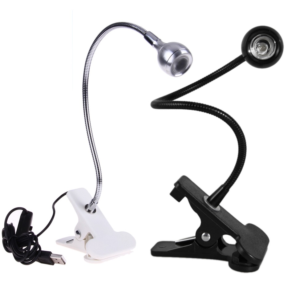 Wholesale USB Rechargeable LED Night Light Clip on Flexible Reading Light Bed Table Desk LED Book Lamp