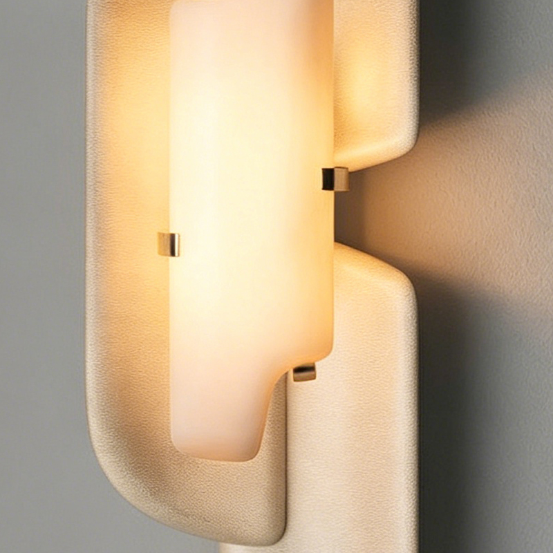 French-style Light-Luxury Construction for Living Dining Bedrooms Studies Wabi-Sabi Designer LED Wall Sconce Marble