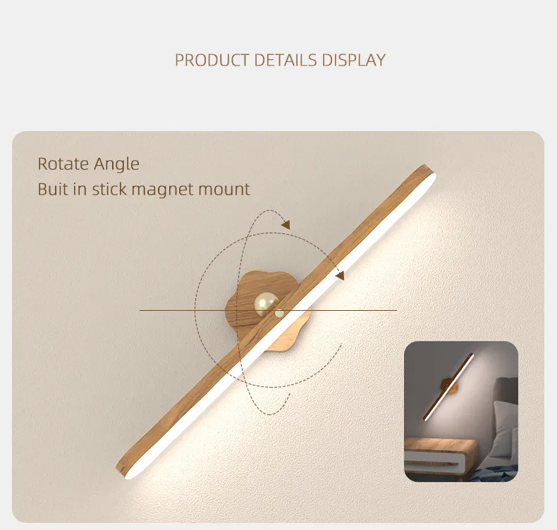 Rechargeable Magnetic Dimmer Closet LED Night Light Mirror Light