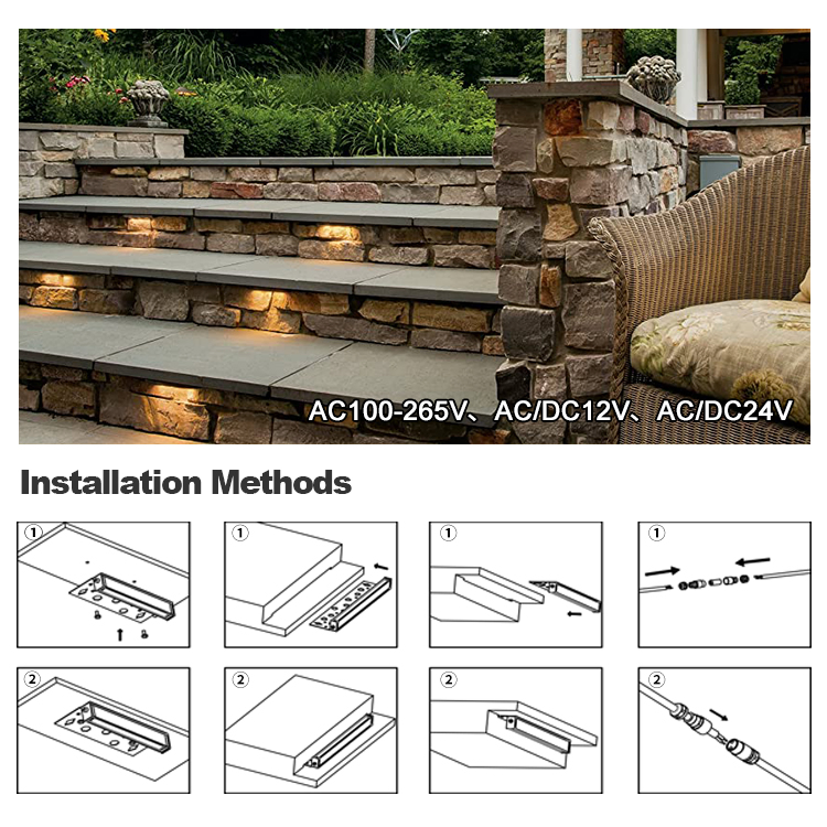 Retaining Wall Lamp Landscape 12V Outdoor Step Lights Hardscape Paver Light