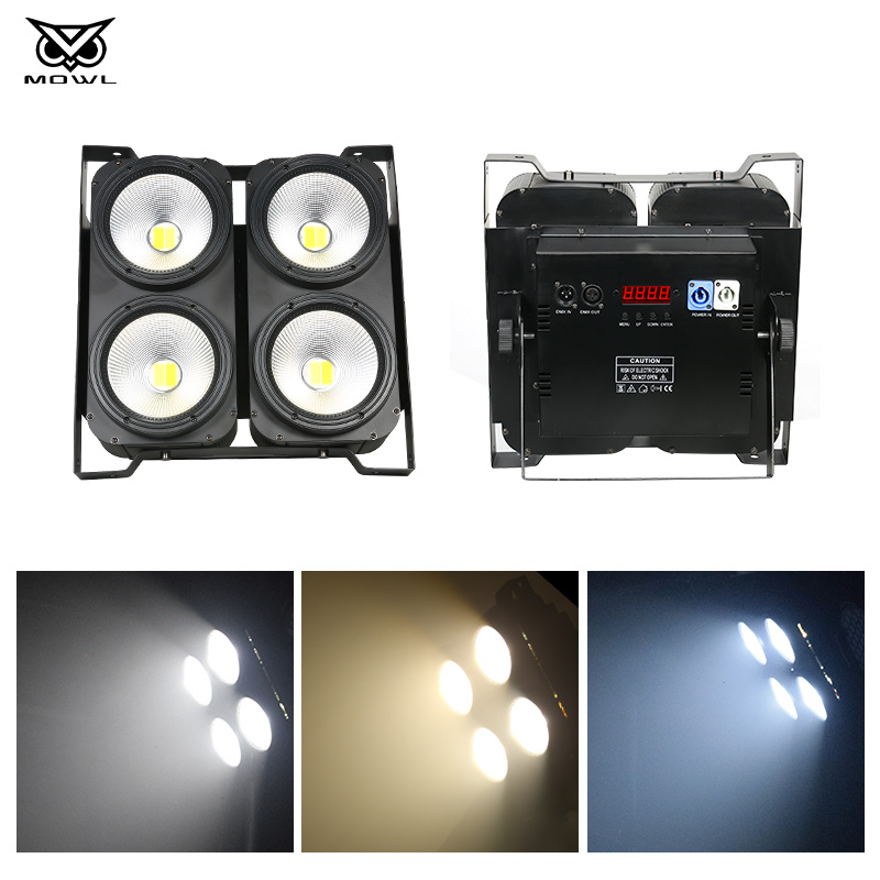 400W DMX512 COB Blinder LED Par Light Stage Spot Light 4x100W Warm Cool White 2in1 Audience Stage Spotlight