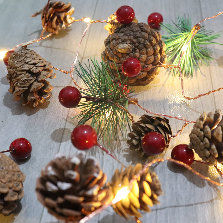Pine cones decorative hanging light view 3