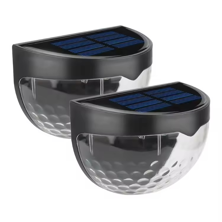 Solar LED Wall Light, Waterproof Outdoor Deck Step Lamp for Garden Fence Yard Decoration