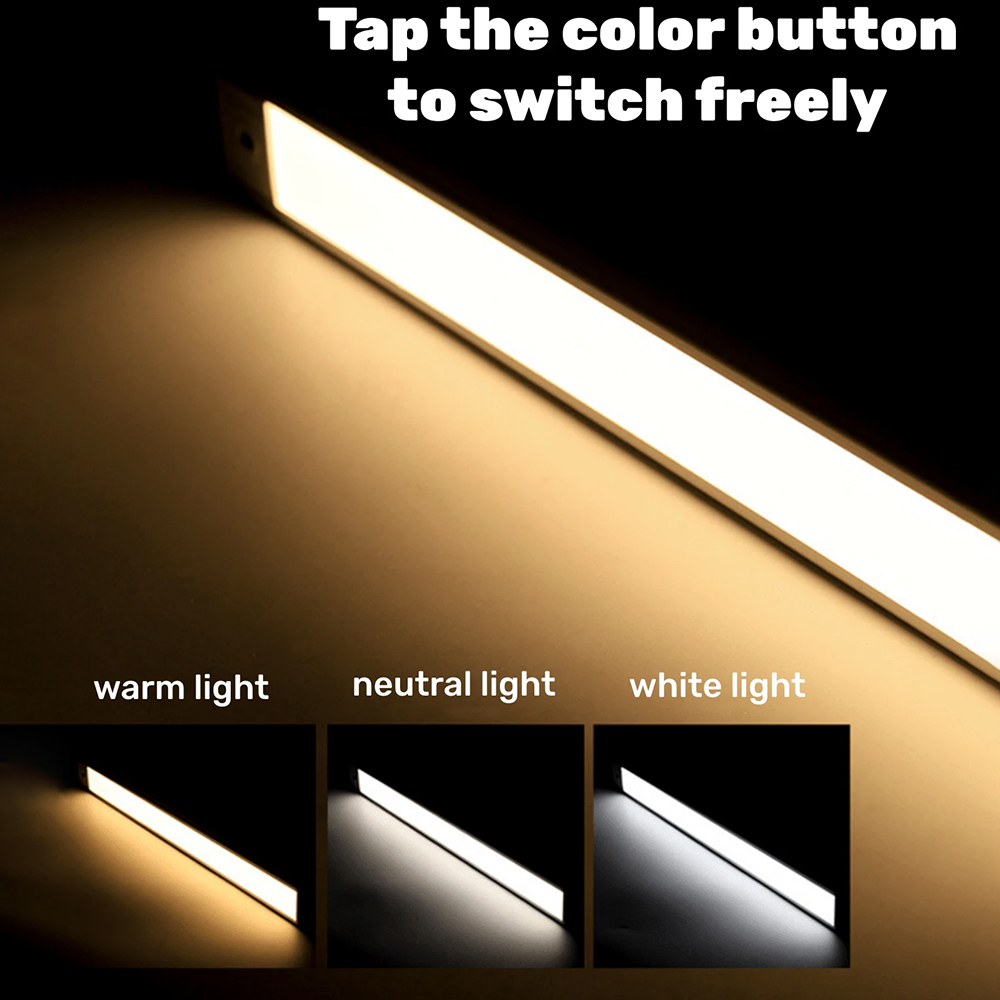 USB Rechargeable Magnetic Wall Motion Sensor Night Lamp Warodrobe Light Under Led Cabinet Lights