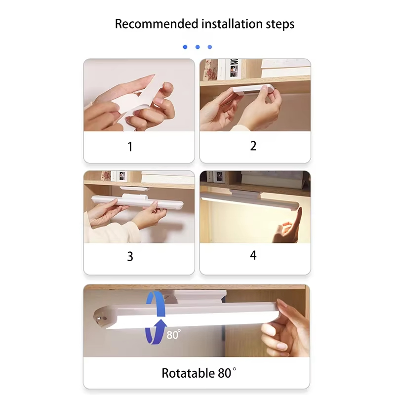 LED Vanity Lights Eye Protection 5V USB Rechargeable Makeup Mirror Light Touch Switch Wall Dressing Table Desk Lamp