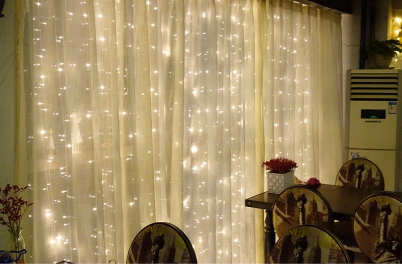 String Light for Christmas Wedding Holiday Decoration Led New Year Party Curtain Christmas Led Garland Outdoor Light String