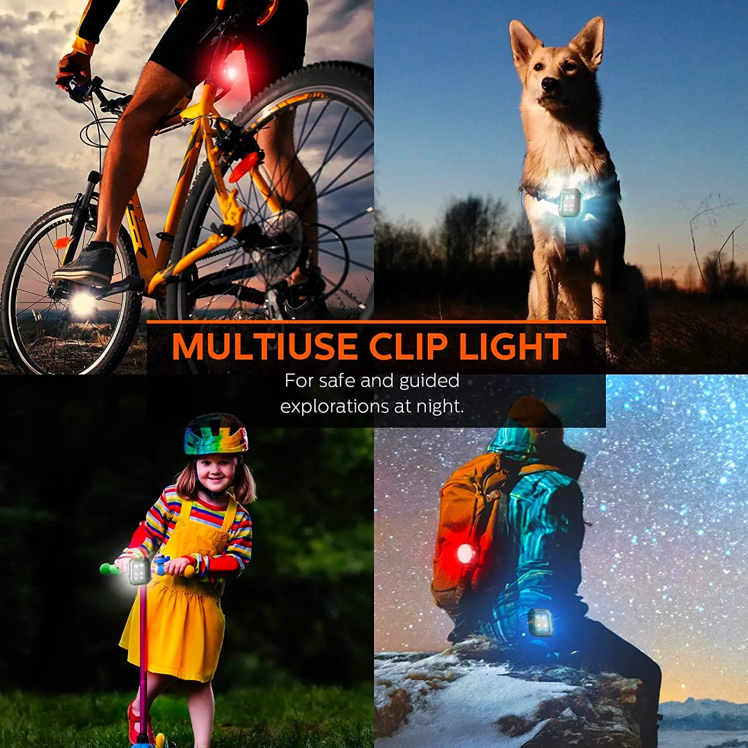 New Designed Original USB-C Rechargeable Night Running Clip Lights for Runners