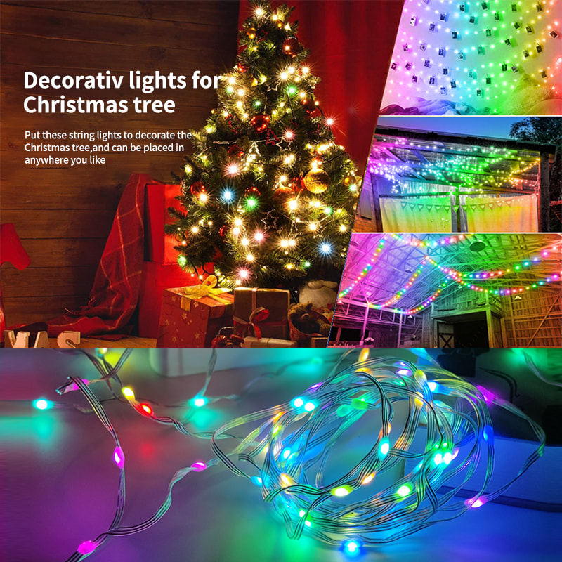 Factory Direct LED String Fairy Lights String Dream Color Smart Control Outdoor LED String 5V
