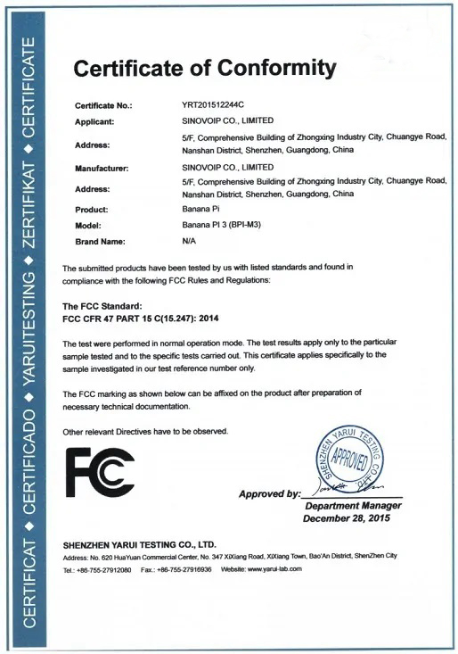 Quality Certificate 3