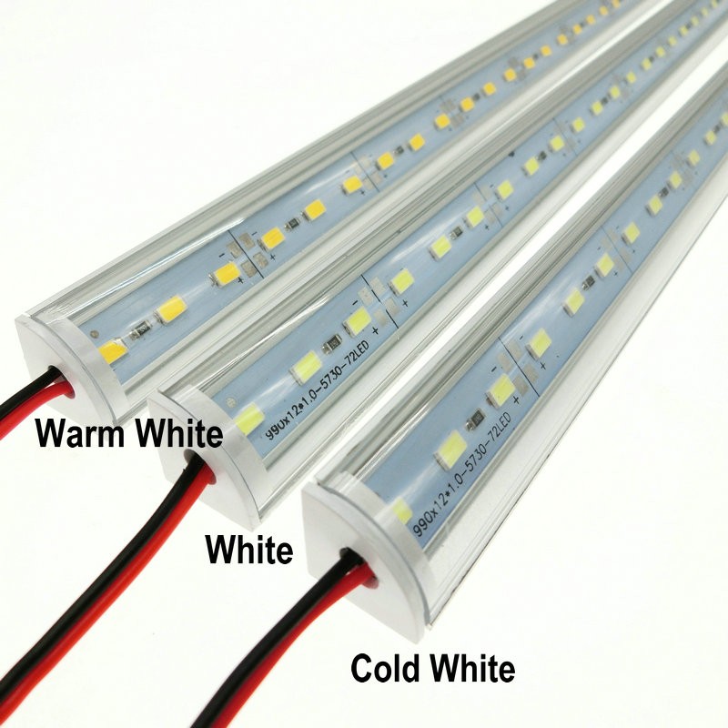 DC12V Wall Corner LED Bar Light 5730 36 LED 50CM V Shape Aluminum Profile 5730 5630 LED Hard Strip Light Cabinet Lamp
