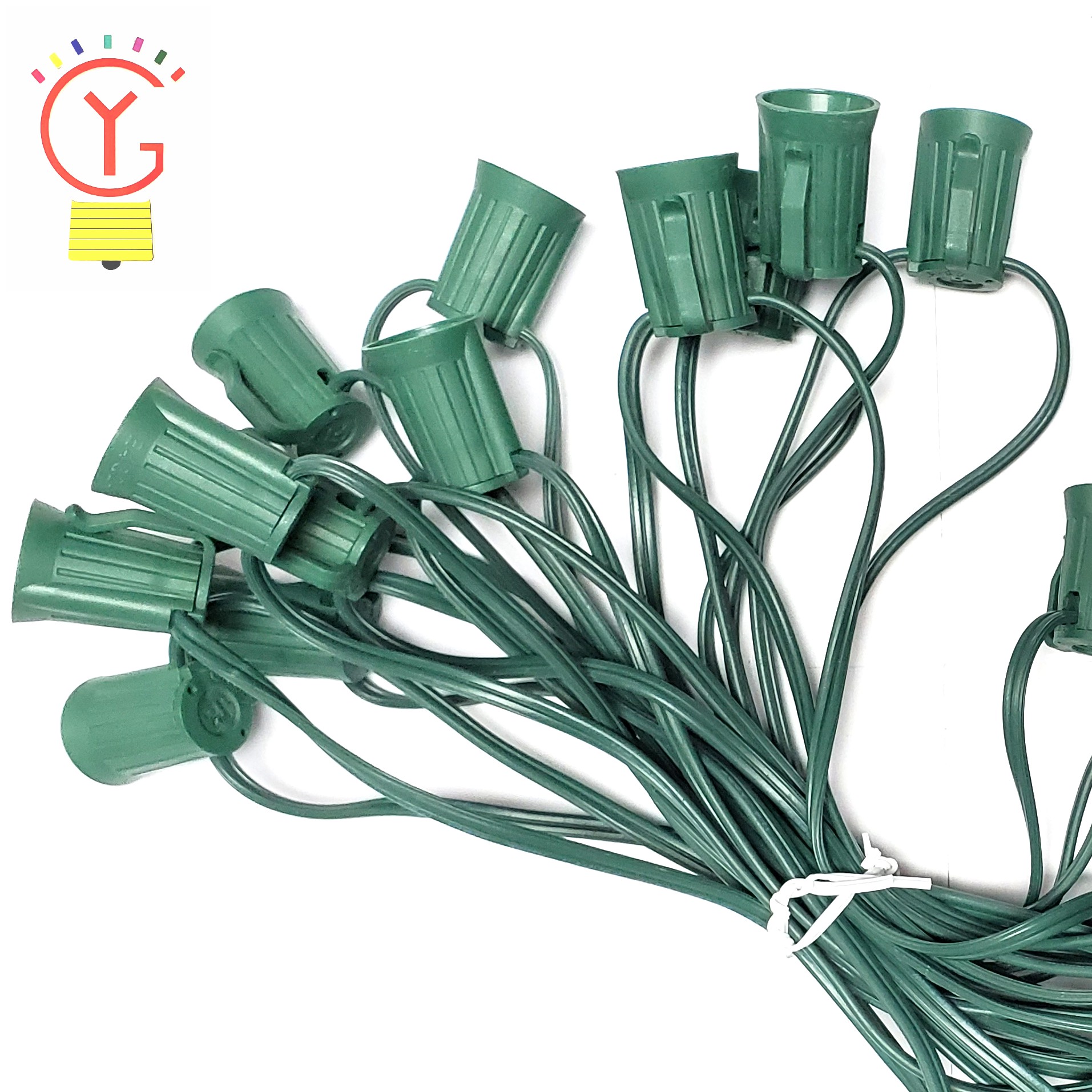 UL C9 E17 25L/50L/100L SPT-1W 18AWG Christmas String Light Stringers