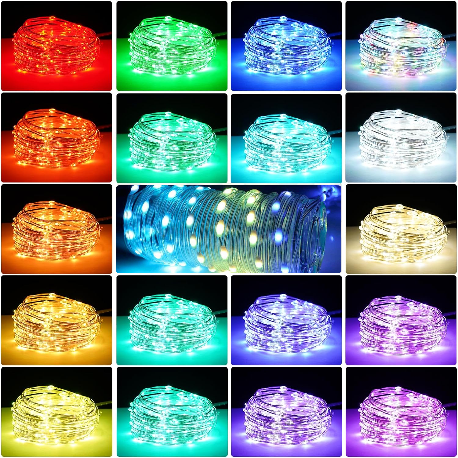 Holiday Party fairy String Lights Ip65 Smart App Remote Control Copper Wire Led fairy Christmas Lights
