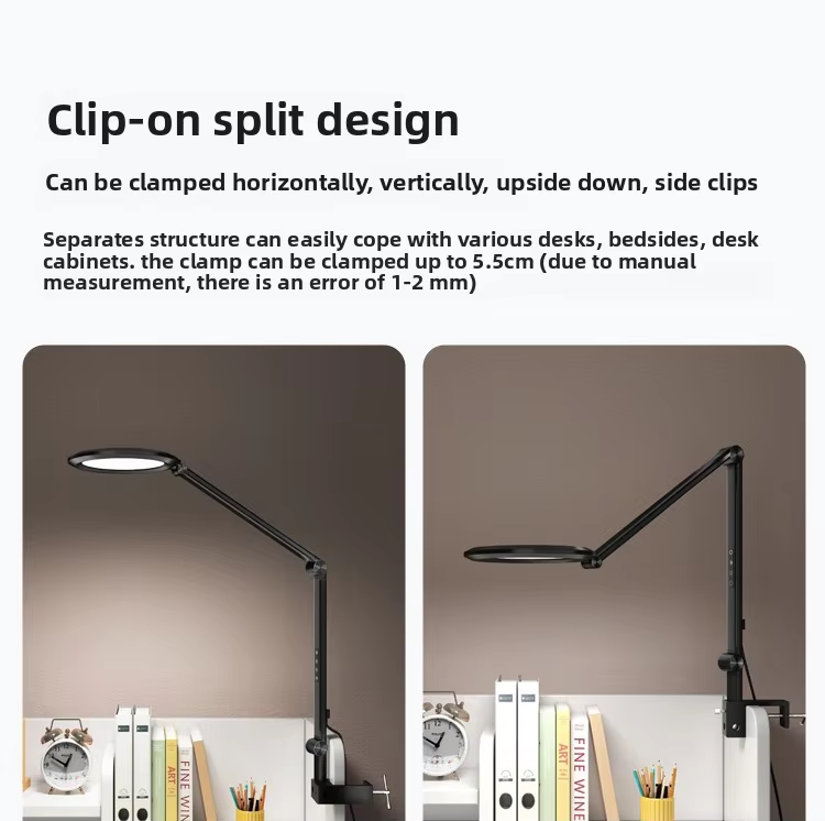 Modern AC E26 LED Desk Lamp with Memory/Timing Function Touch Dimming/Color Adjustment Top and Side Emitting Desktop Work Light
