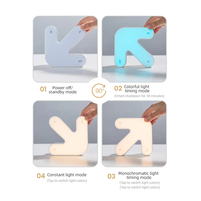 Multi-Functional Rechargeable Tap Control Arrow LED Night Light Detail 5