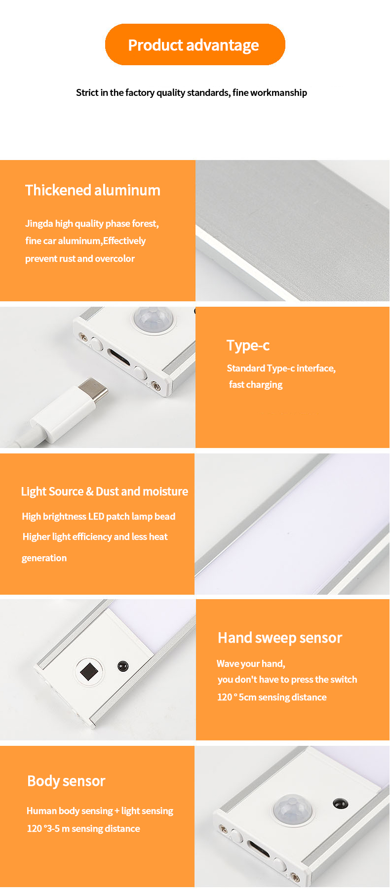 Intelligent sensing body light detail 8