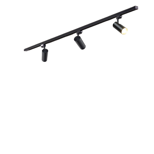 Commercial 30W Cob LED Track Spot Light Modern Die-Casting Aluminum Adjustable Rail Lighting for Mall Use Rotatable Grille LED