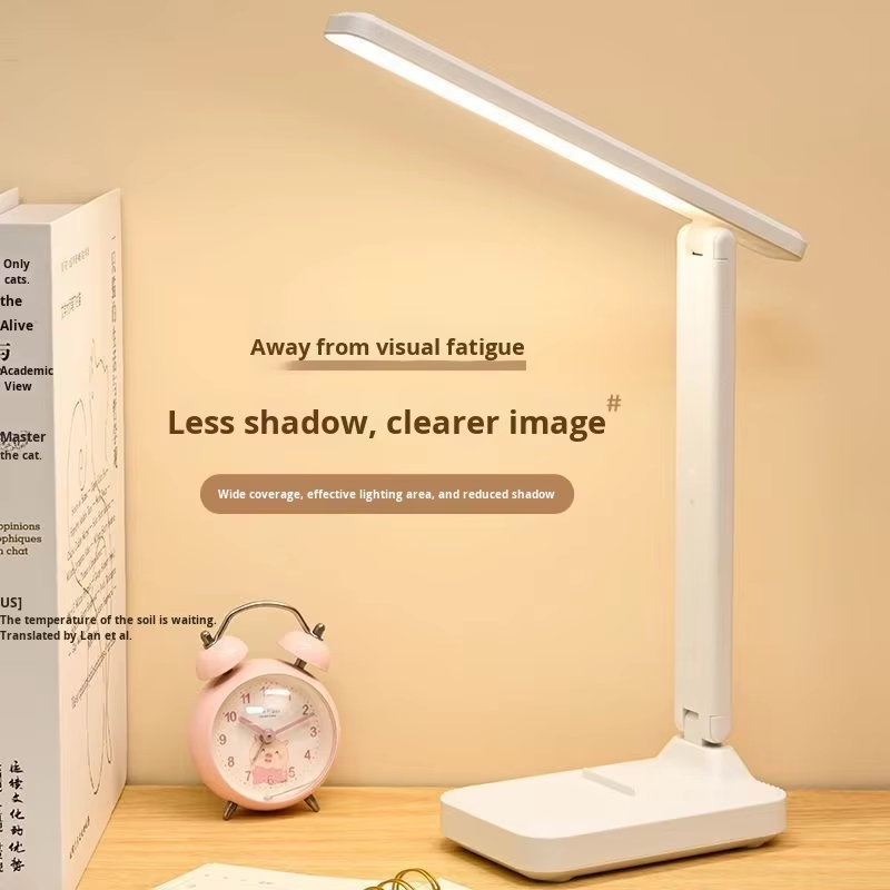 Kids Lamp Night Light for Office-DC Power Supply Modern Style Foldable LED Desk Lamp with Wireless Charger USB Charger