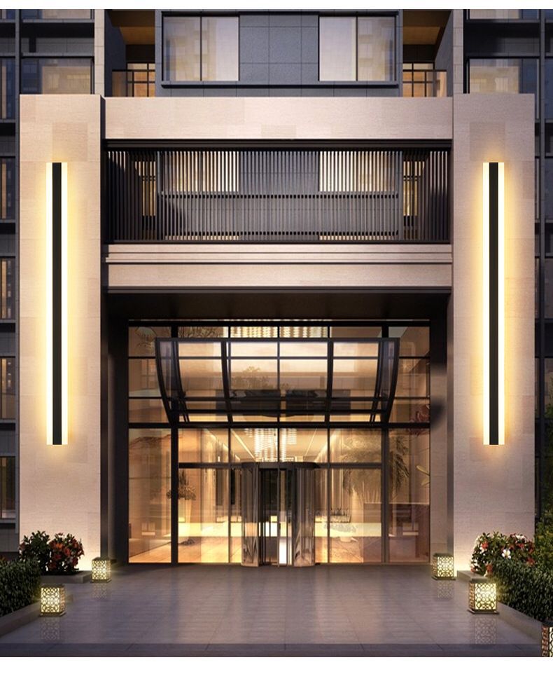Modern Strip Wall Lamps Indoor Outdoor Aluminum Acrylic Wall Bar Ceiling Lights