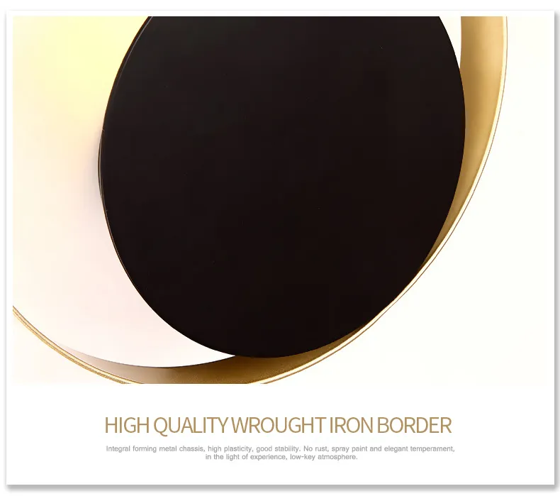 Modern Wallbathroom Vanity Fixture Black Sconce LED Indoor Wall Lights