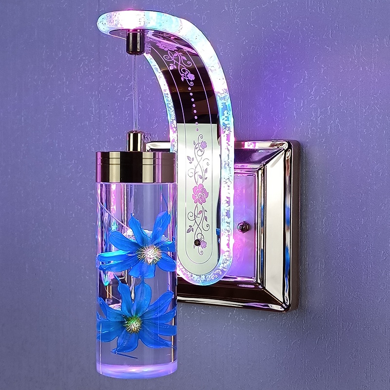 Factory Wholesale Hot Sale New Design Dry Flower Acrylic Wall Bracket Lights Modern Small Wall Light Lamp