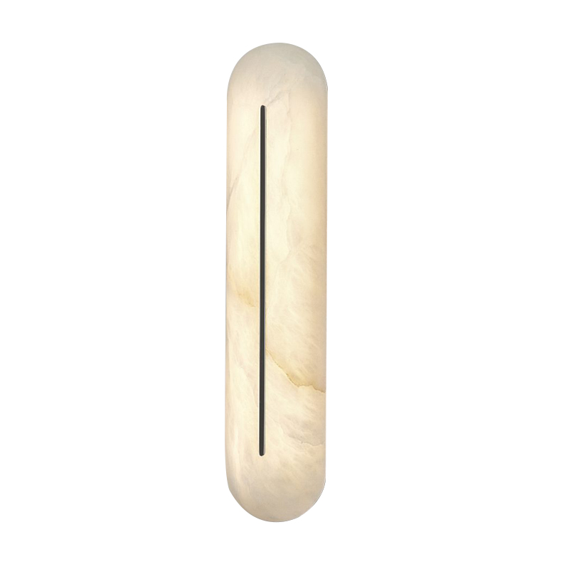 Modern French-style Three-color Variable Light Copper Body Luxury Living Room Entryway Wall Sconce Natural Marble LED Wall Lamp