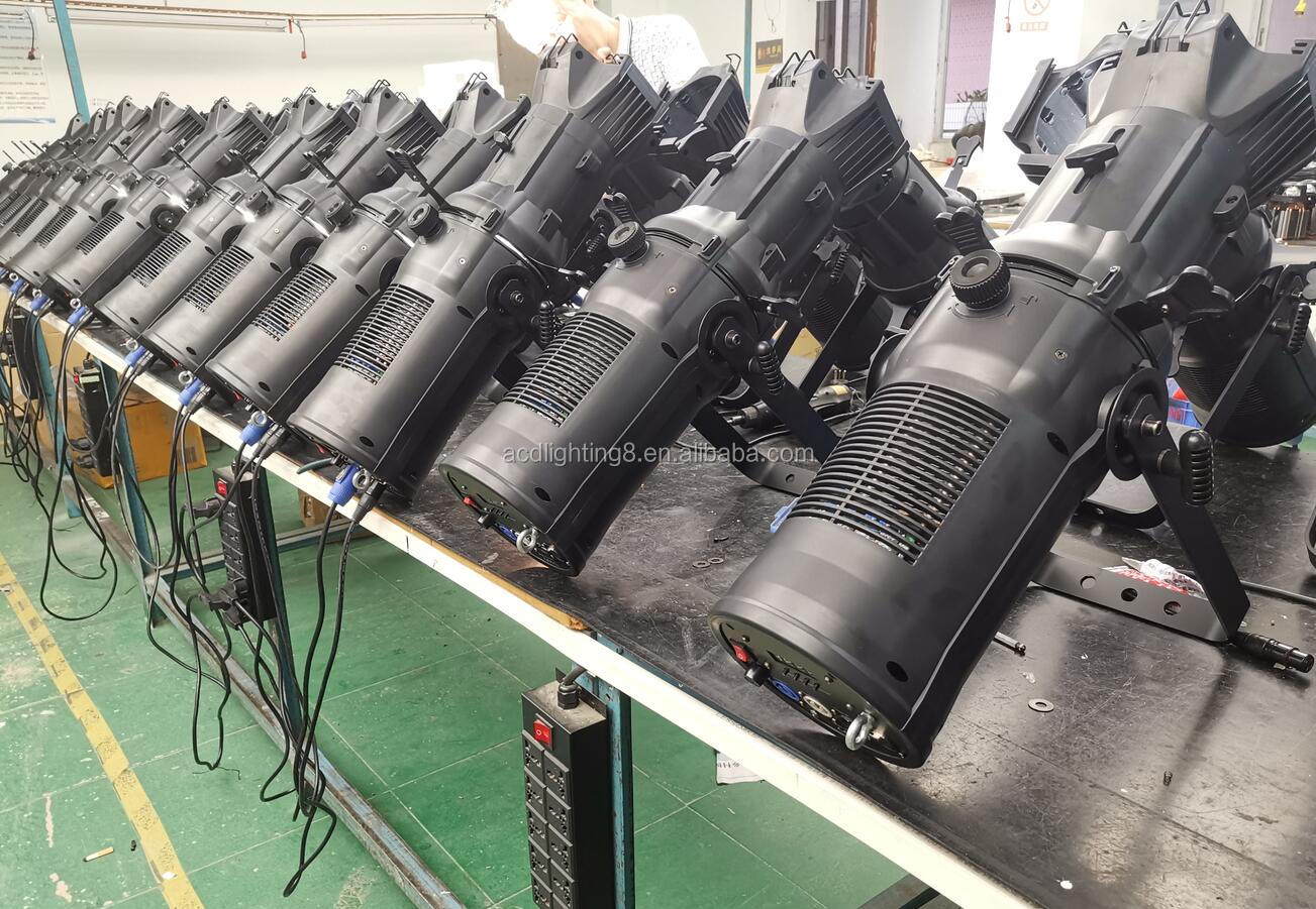 200w High Bright High Definition 4in1 Rgbww Led Ellipsoidal Profile Lekos Spot Light for Church Stage