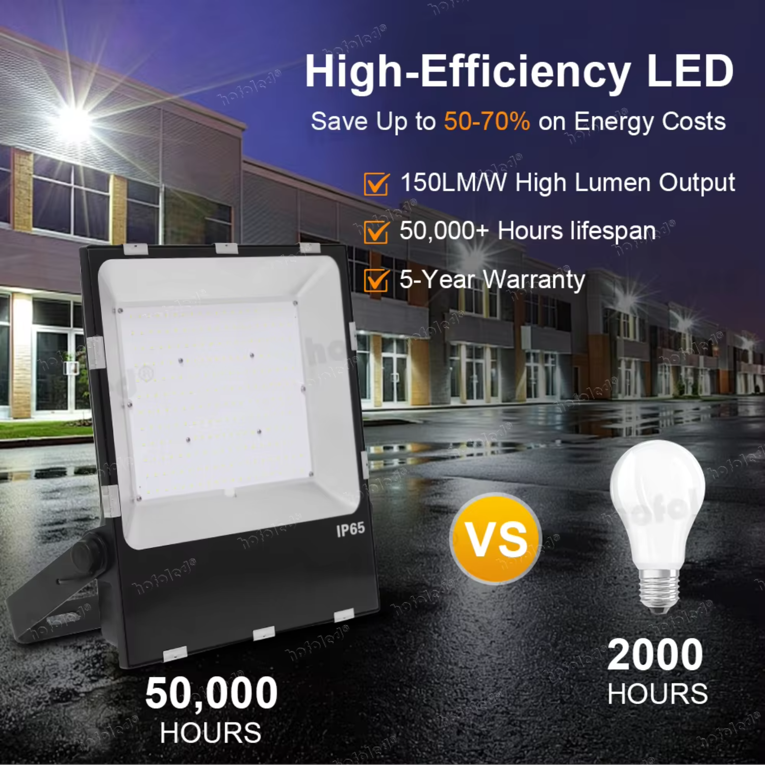 5 Years Warranty Projects IP65 SMD Commercial 50W 100W 150W 200W 300W 400W LED Outdoor Flood Light for Stadium Gym