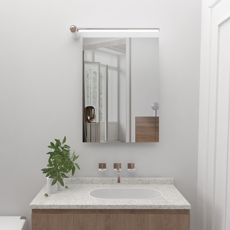 Chrome Finish IP44 Bathroom Vanity Light Front Mirror